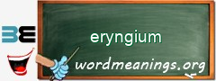 WordMeaning blackboard for eryngium